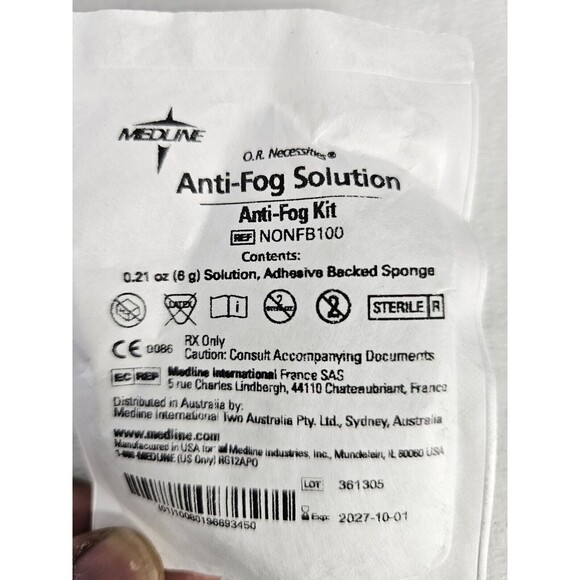 12 Medline ANTI-FOG KIT SOLUTION FOR FACE SHIELDS NONFB100 exp 10/2027 - Picture 6 of 6